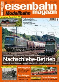 Titelbild der Ausgabe 5/2024 von eisenbahn magazin. Diese Zeitschrift und viele weitere Reisemagazine, Freizeitmagazine und Wissensmagazine als Abo oder epaper bei United Kiosk online kaufen.