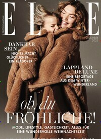 Titelbild der Ausgabe 12/2023 von Elle. Diese Zeitschrift und viele weitere Modemagazine und DIY-Magazine als Abo oder epaper bei United Kiosk online kaufen.