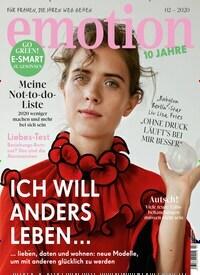 Titelbild der Ausgabe 2/2020 von emotion. Diese Zeitschrift und viele weitere Frauenzeitschriften als Abo oder epaper bei United Kiosk online kaufen.