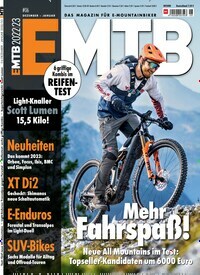 Titelbild der Ausgabe 6/2022 von EMTB. Diese Zeitschrift und viele weitere Sportmagazine als Abo oder epaper bei United Kiosk online kaufen.