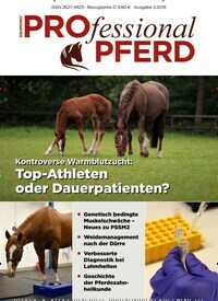 Titelbild der Ausgabe 2/2019 von Equimondi PROfessional Pferd. Diese Zeitschrift und viele weitere Sportmagazine als Abo oder epaper bei United Kiosk online kaufen.