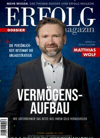 Titelbild der Ausgabe 26/2023 von Erfolg Magazin Dossier. Diese Zeitschrift und viele weitere Wirtschaftsmagazine und Politikmagazine als Abo oder epaper bei United Kiosk online kaufen.