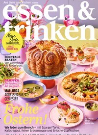 Titelbild der Ausgabe 4/2026 von essen & trinken. Diese Zeitschrift und viele weitere Kochzeitschriften und Backzeitschriften als Abo oder epaper bei United Kiosk online kaufen.