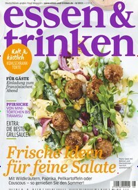Titelbild der Ausgabe 8/2021 von essen & trinken. Diese Zeitschrift und viele weitere Kochzeitschriften und Backzeitschriften als Abo oder epaper bei United Kiosk online kaufen.