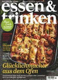 Titelbild der Ausgabe 10/2023 von essen & trinken. Diese Zeitschrift und viele weitere Kochzeitschriften und Backzeitschriften als Abo oder epaper bei United Kiosk online kaufen.