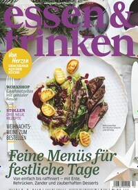 Titelbild der Ausgabe 12/2020 von essen & trinken. Diese Zeitschrift und viele weitere Kochzeitschriften und Backzeitschriften als Abo oder epaper bei United Kiosk online kaufen.