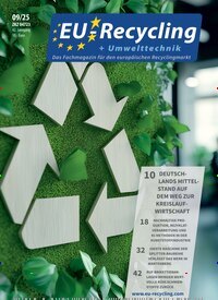 Titelbild der Ausgabe 9/2025 von EU-Recycling. Diese Zeitschrift und viele weitere Naturzeitschriften, Landwirtschaftszeitungen und Umweltmagazine als Abo oder epaper bei United Kiosk online kaufen.