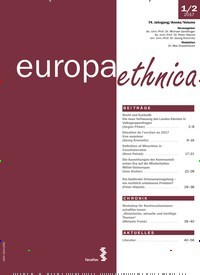 Titelbild der Ausgabe 2/2017 von europa ethnica. Diese Zeitschrift und viele weitere Zeitschriften für Pädagogik als Abo oder epaper bei United Kiosk online kaufen.
