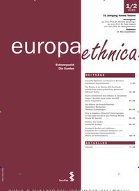 Titelbild der Ausgabe 2/2018 von europa ethnica. Diese Zeitschrift und viele weitere Zeitschriften für Pädagogik als Abo oder epaper bei United Kiosk online kaufen.