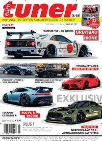 Titelbild der Ausgabe 3/2023 von Eurotuner Magazin. Diese Zeitschrift und viele weitere Automagazine und Motorradzeitschriften als Abo oder epaper bei United Kiosk online kaufen.