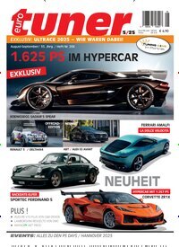 Titelbild der Ausgabe 5/2025 von Eurotuner Magazin. Diese Zeitschrift und viele weitere Automagazine und Motorradzeitschriften als Abo oder epaper bei United Kiosk online kaufen.