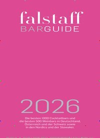 Titelbild der Ausgabe 1/2026 von falstaff Barguide. Diese Zeitschrift und viele weitere Reisemagazine, Freizeitmagazine und Wissensmagazine als Abo oder epaper bei United Kiosk online kaufen.