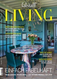 Titelbild der Ausgabe 1/2026 von falstaff Living Österreich. Diese Zeitschrift und viele weitere Gartenzeitschriften und Wohnzeitschriften als Abo oder epaper bei United Kiosk online kaufen.