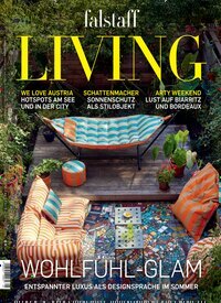 Titelbild der Ausgabe 5/2025 von falstaff Living Österreich. Diese Zeitschrift und viele weitere Gartenzeitschriften und Wohnzeitschriften als Abo oder epaper bei United Kiosk online kaufen.