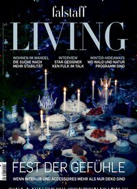 Titelbild der Ausgabe 10/2025 von falstaff Living Österreich. Diese Zeitschrift und viele weitere Gartenzeitschriften und Wohnzeitschriften als Abo oder epaper bei United Kiosk online kaufen.