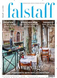 Titelbild der Ausgabe 3/2026 von falstaff Magazin Deutschland. Diese Zeitschrift und viele weitere Kochzeitschriften und Backzeitschriften als Abo oder epaper bei United Kiosk online kaufen.