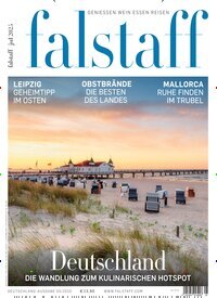 Titelbild der Ausgabe 5/2025 von falstaff Magazin Deutschland. Diese Zeitschrift und viele weitere Kochzeitschriften und Backzeitschriften als Abo oder epaper bei United Kiosk online kaufen.