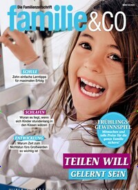 Titelbild der Ausgabe 3/2023 von familie & co. Diese Zeitschrift und viele weitere Elternzeitschriften und Tierzeitschriften als Abo oder epaper bei United Kiosk online kaufen.