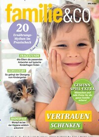 Titelbild der Ausgabe 4/2022 von familie & co. Diese Zeitschrift und viele weitere Elternzeitschriften und Tierzeitschriften als Abo oder epaper bei United Kiosk online kaufen.