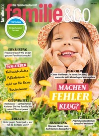Titelbild der Ausgabe 6/2018 von familie & co. Diese Zeitschrift und viele weitere Elternzeitschriften und Tierzeitschriften als Abo oder epaper bei United Kiosk online kaufen.