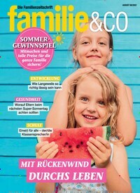 Titelbild der Ausgabe 8/2022 von familie & co. Diese Zeitschrift und viele weitere Elternzeitschriften und Tierzeitschriften als Abo oder epaper bei United Kiosk online kaufen.