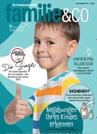 Titelbild der Ausgabe 10/2025 von familie & co. Diese Zeitschrift und viele weitere Elternzeitschriften und Tierzeitschriften als Abo oder epaper bei United Kiosk online kaufen.