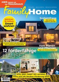 Titelbild der Ausgabe 8/2026 von FamilyHome. Diese Zeitschrift und viele weitere Gartenzeitschriften und Wohnzeitschriften als Abo oder epaper bei United Kiosk online kaufen.