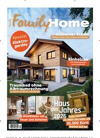 Titelbild der Ausgabe 12/2025 von FamilyHome. Diese Zeitschrift und viele weitere Gartenzeitschriften und Wohnzeitschriften als Abo oder epaper bei United Kiosk online kaufen.