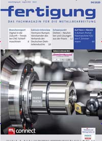 Titelbild der Ausgabe 4/2020 von fertigung. Diese Zeitschrift und viele weitere Industriemagazine und Handwerkmagazine als Abo oder epaper bei United Kiosk online kaufen.