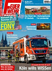 Titelbild der Ausgabe 5/2023 von Feuerwehr Magazin. Diese Zeitschrift und viele weitere Reisemagazine, Freizeitmagazine und Wissensmagazine als Abo oder epaper bei United Kiosk online kaufen.
