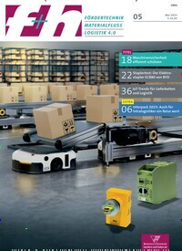 Titelbild der Ausgabe 5/2023 von f+h fördern und heben. Diese Zeitschrift und viele weitere Logistikmagazine und Medienmagazine als Abo oder epaper bei United Kiosk online kaufen.