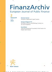 Titelbild der Ausgabe 2/2025 von FinanzArchiv (FA). Diese Zeitschrift und viele weitere Businessmagazine als Abo oder epaper bei United Kiosk online kaufen.