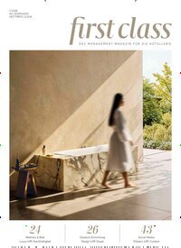Titelbild der Ausgabe 1/2026 von first class. Diese Zeitschrift und viele weitere Gastronomiezeitschriften, Fashionmagazine, Beautymagazine als Abo oder epaper bei United Kiosk online kaufen.