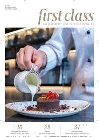 Titelbild der Ausgabe 2/2026 von first class. Diese Zeitschrift und viele weitere Gastronomiezeitschriften, Fashionmagazine, Beautymagazine als Abo oder epaper bei United Kiosk online kaufen.