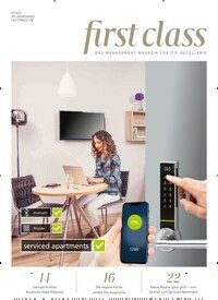 Titelbild der Ausgabe 9/2021 von first class. Diese Zeitschrift und viele weitere Gastronomiezeitschriften, Fashionmagazine, Beautymagazine als Abo oder epaper bei United Kiosk online kaufen.