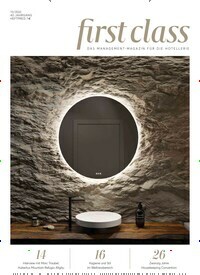 Titelbild der Ausgabe 10/2022 von first class. Diese Zeitschrift und viele weitere Gastronomiezeitschriften, Fashionmagazine, Beautymagazine als Abo oder epaper bei United Kiosk online kaufen.