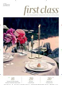 Titelbild der Ausgabe 11/2022 von first class. Diese Zeitschrift und viele weitere Gastronomiezeitschriften, Fashionmagazine, Beautymagazine als Abo oder epaper bei United Kiosk online kaufen.