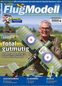 Titelbild der Ausgabe 10/2025 von FlugModell. Diese Zeitschrift und viele weitere Reisemagazine, Freizeitmagazine und Wissensmagazine als Abo oder epaper bei United Kiosk online kaufen.