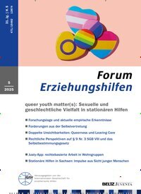 Titelbild der Ausgabe 5/2025 von Forum Erziehungshilfen. Diese Zeitschrift und viele weitere Zeitschriften für Pädagogik als Abo oder epaper bei United Kiosk online kaufen.