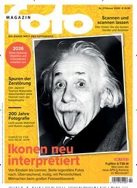 Titelbild der Ausgabe 2/2026 von fotoMAGAZIN. Diese Zeitschrift und viele weitere Audiomagazine, Filmmagazine und Fotozeitschriften als Abo oder epaper bei United Kiosk online kaufen.