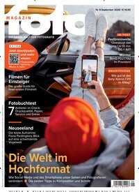 Titelbild der Ausgabe 9/2026 von fotoMAGAZIN. Diese Zeitschrift und viele weitere Audiomagazine, Filmmagazine und Fotozeitschriften als Abo oder epaper bei United Kiosk online kaufen.