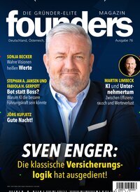 Titelbild der Ausgabe 76/2025 von founders magazin. Diese Zeitschrift und viele weitere Wirtschaftsmagazine und Politikmagazine als Abo oder epaper bei United Kiosk online kaufen.