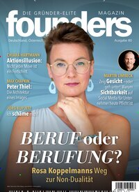 Titelbild der Ausgabe 80/2025 von founders magazin. Diese Zeitschrift und viele weitere Wirtschaftsmagazine und Politikmagazine als Abo oder epaper bei United Kiosk online kaufen.