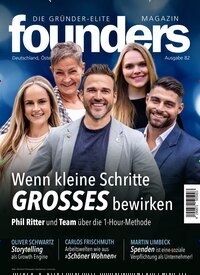 Titelbild der Ausgabe 82/2025 von founders magazin. Diese Zeitschrift und viele weitere Wirtschaftsmagazine und Politikmagazine als Abo oder epaper bei United Kiosk online kaufen.