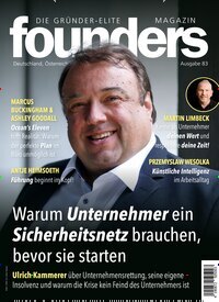 Titelbild der Ausgabe 83/2025 von founders magazin. Diese Zeitschrift und viele weitere Wirtschaftsmagazine und Politikmagazine als Abo oder epaper bei United Kiosk online kaufen.
