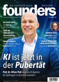Titelbild der Ausgabe 88/2026 von founders magazin. Diese Zeitschrift und viele weitere Wirtschaftsmagazine und Politikmagazine als Abo oder epaper bei United Kiosk online kaufen.