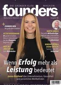 Titelbild der Ausgabe 94/2026 von founders magazin. Diese Zeitschrift und viele weitere Wirtschaftsmagazine und Politikmagazine als Abo oder epaper bei United Kiosk online kaufen.