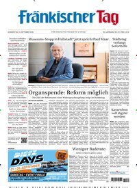 Titelbild der Ausgabe 221/2026 von Fränkischer Tag Forchheim. Diese Zeitschrift und viele weitere Zeitungsabos als Abo oder epaper bei United Kiosk online kaufen.