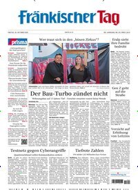 Titelbild der Ausgabe 251/2026 von Fränkischer Tag Kronach. Diese Zeitschrift und viele weitere Zeitungsabos als Abo oder epaper bei United Kiosk online kaufen.