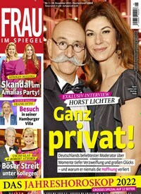 Titelbild der Ausgabe 1/2022 von Frau im Spiegel. Diese Zeitschrift und viele weitere Frauenzeitschriften als Abo oder epaper bei United Kiosk online kaufen.